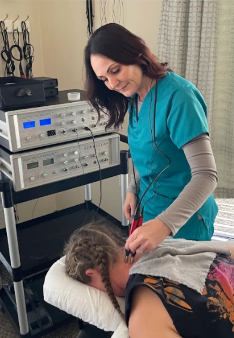 Microcurrent therapy session at MaxLab Wellness